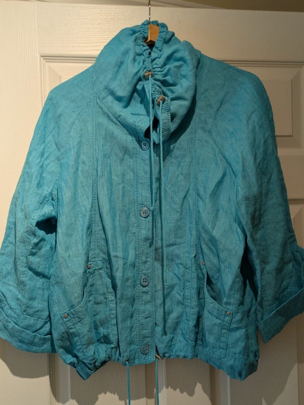 Olsen Turq.Button Front Jacket - Picture 2 of 8